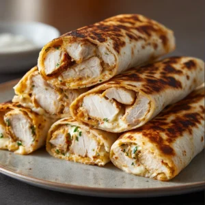 Cheesy Garlic Chicken Wrap: Deliciously Toasted Perfection