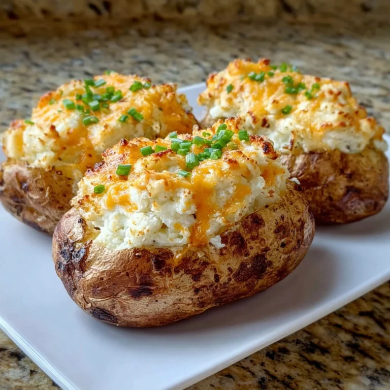 Cottage Cheese Loaded Baked Potatoes