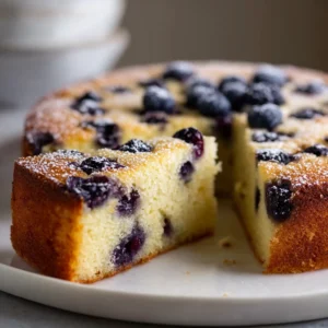 Simple Almond Flour Blueberry Lemon Cake Recipe