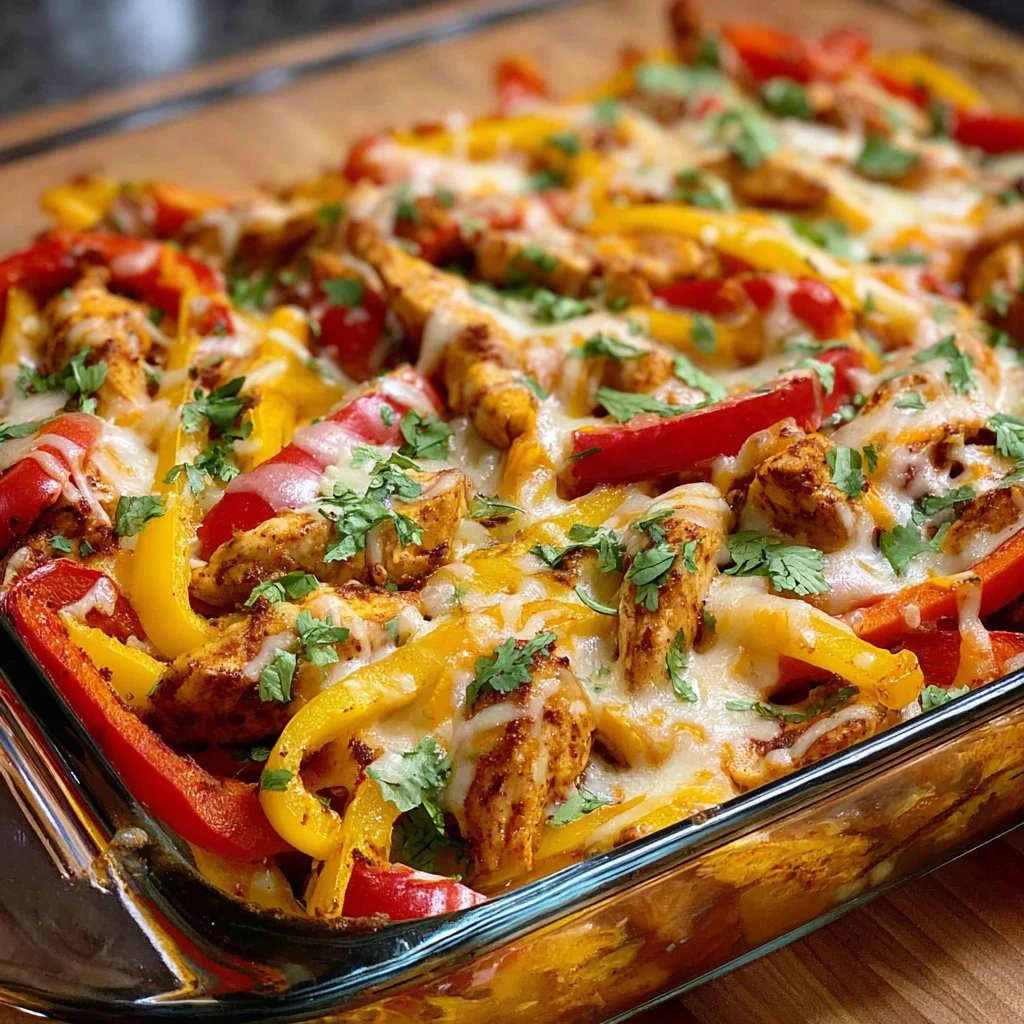 Fajita Chicken Casserole Bake