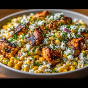 High Protein Chicken Street Corn Salad Bowl