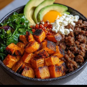 High Protein Hot Honey Beef Bowl