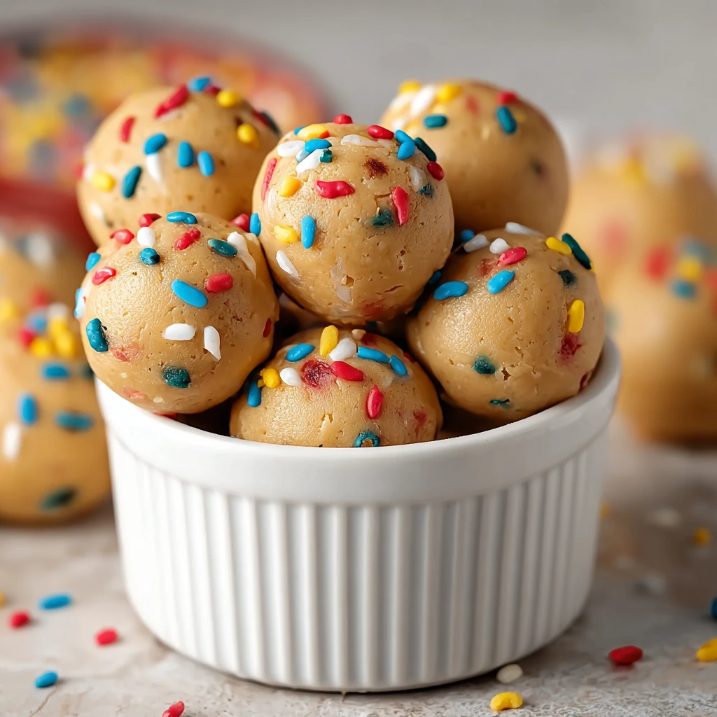 Nobake Cake Batter Protein Balls Amazing 9step Treat