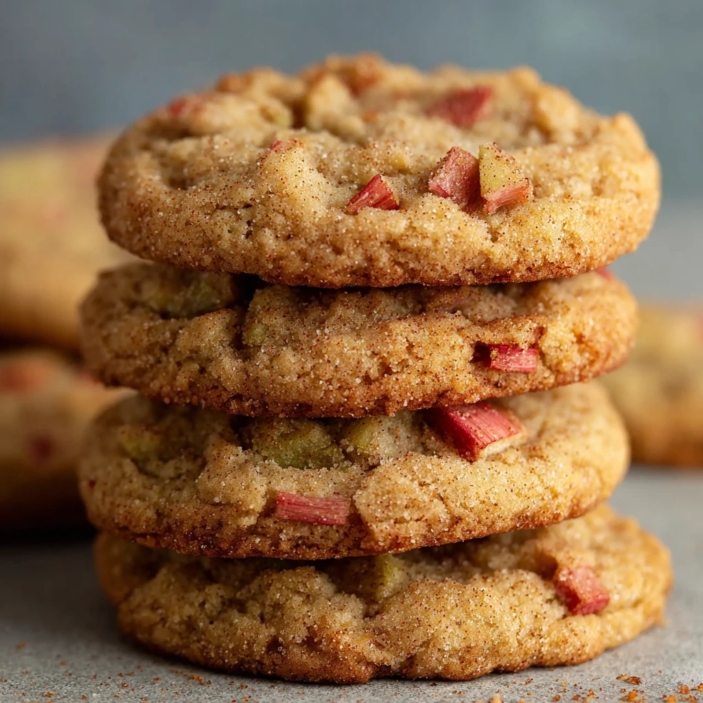 Soft Chewy Rhubarb Cookies Cinnamon