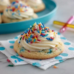Soft and Zesty Lemon Birthday Cookies with Creamy Lemon Frosting