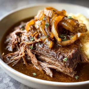 Discover the Flavorful Slow Cooker 4-Ingredient Onion Soup Pot Roast Recipe