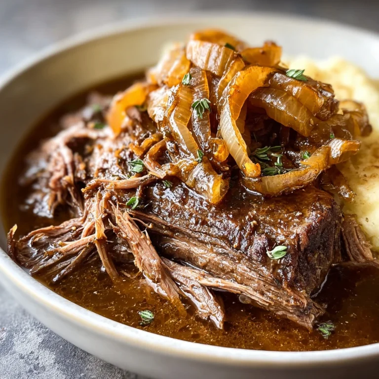 4-ingredient Slow Cooker Pot Roast Recipe Easy Onion Soup Pot Roast Slow Cooker Onion Soup Beef Roast Best Slow Cooker Oni...