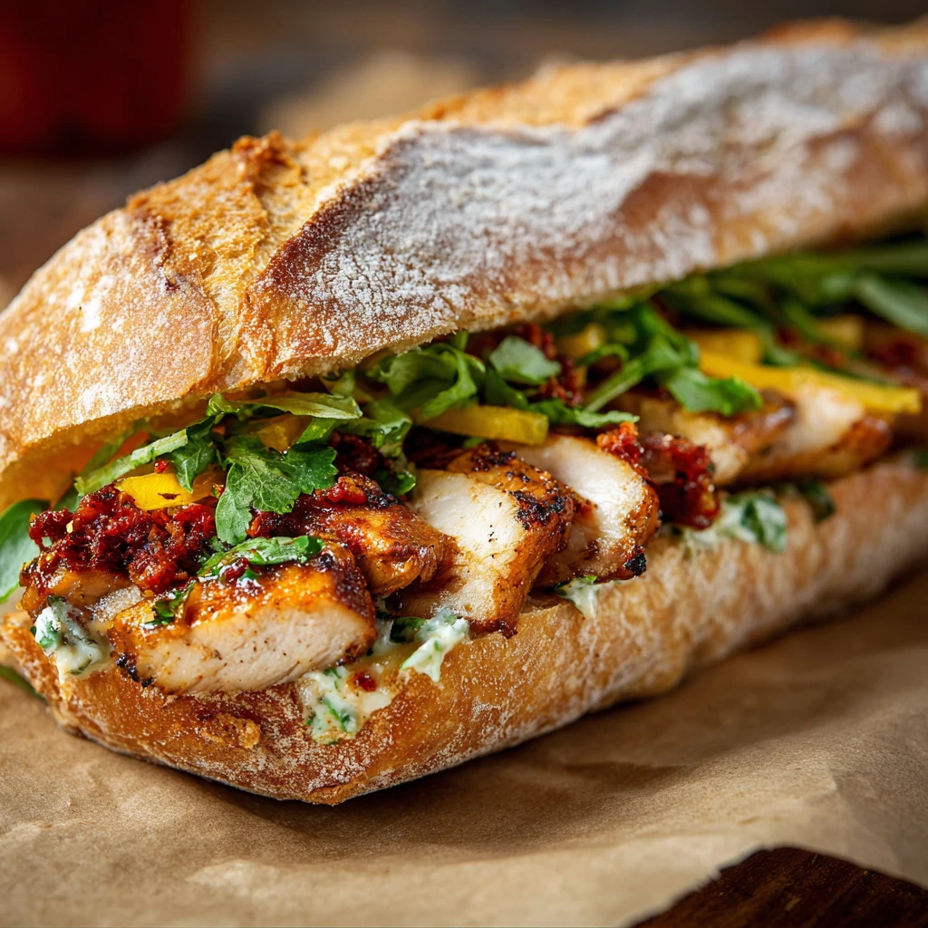 Chicken Chorizo Baguette