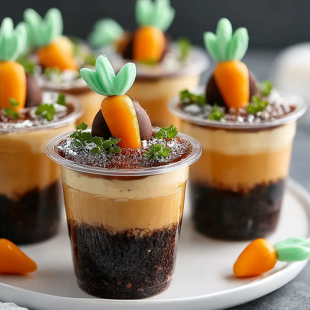 Carrot Patch Dessert Cups Recipe Easy Carrot Patch Cups Recipe How To Make Carrot Patch Dessert DIY Carrot Patch Dessert C...