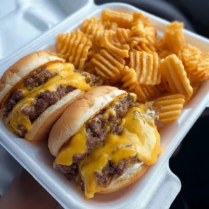 Cheeseburger Sliders with Waffle Fries: 6 Irresistible Steps