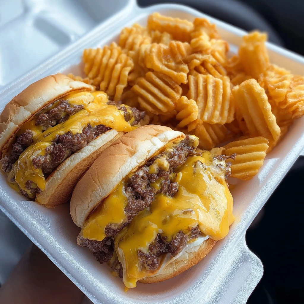 Cheeseburger Sliders Waffle Fries Irresistible Steps