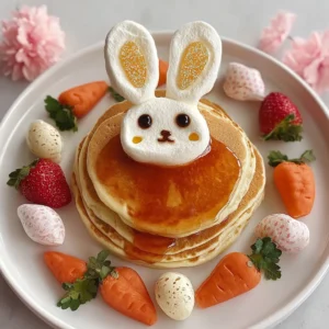 Easter Bunny Pancake Board: Adorable and Fun Brunch Idea