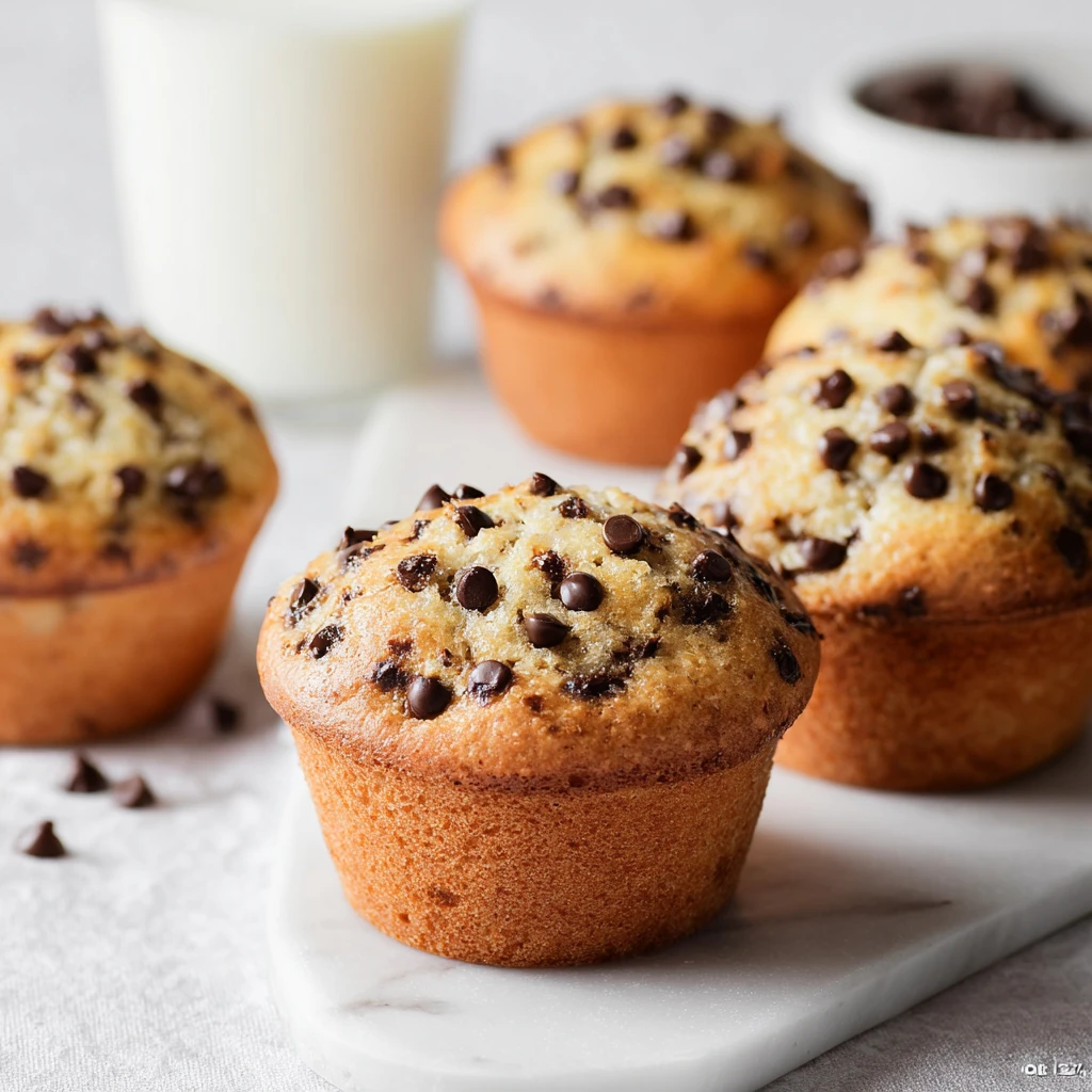 Easy Bakery Style Chocolate Chip Muffins