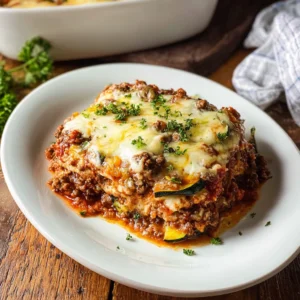 Ground Beef & Zucchini Casserole