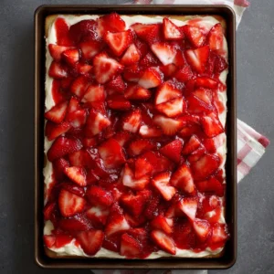 Strawberry Shortcake Sheet Cake