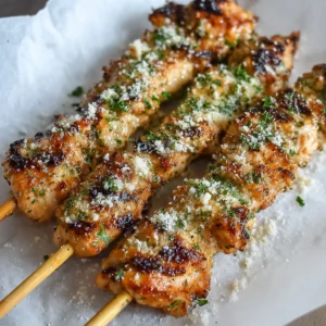 Grilled Ranch Garlic Parmesan Chicken Skewers – A Flavor Explosion!