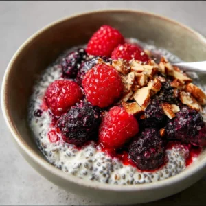Overnight Oats with Mixed Berries
