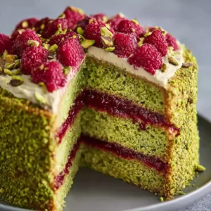 Pistachio Raspberry Cake: A Celebration of Flavor and Color