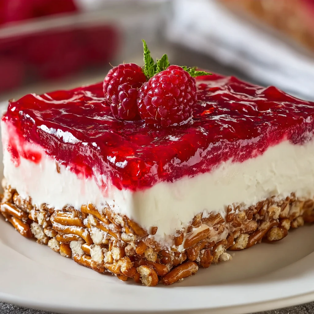 Raspberry Pretzel Jello Salad: A Delicious Delight Awaits!