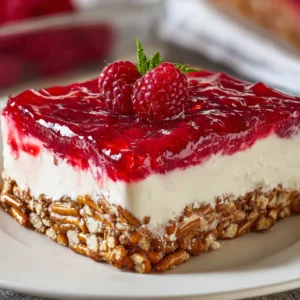 Raspberry Pretzel Jello Salad: A Delicious Delight Awaits!