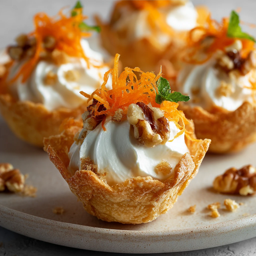 Spiced Carrot & Mascarpone Cannoli Cups