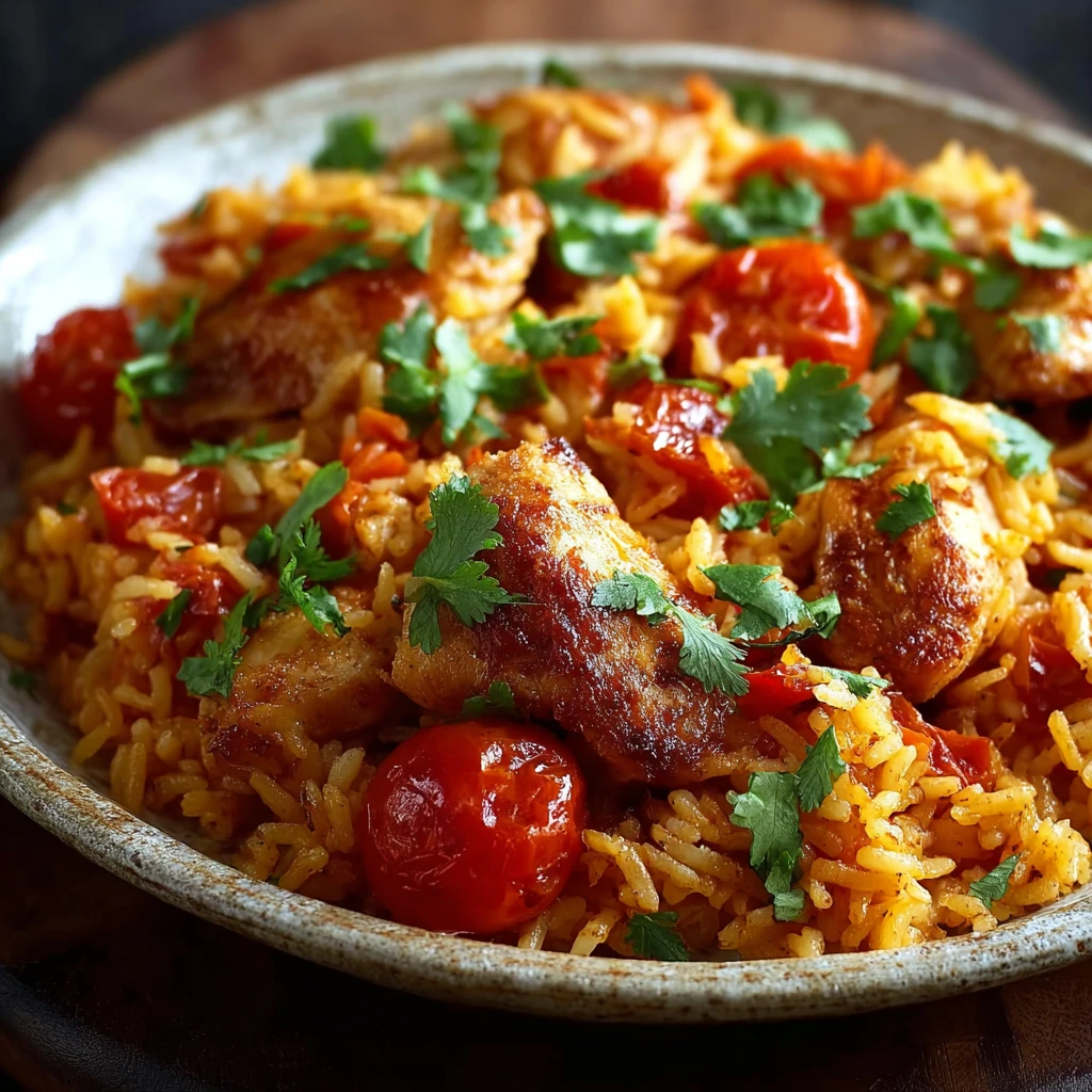 Spicy Chicken Rice with Tomato