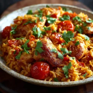 Spicy Chicken Rice with Tomato