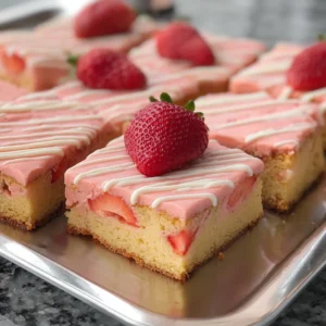Strawberry White Chocolate Snack Cake: 11 Sweet Steps for Spring