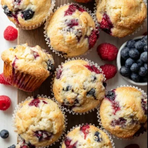 Triple Berry Muffins