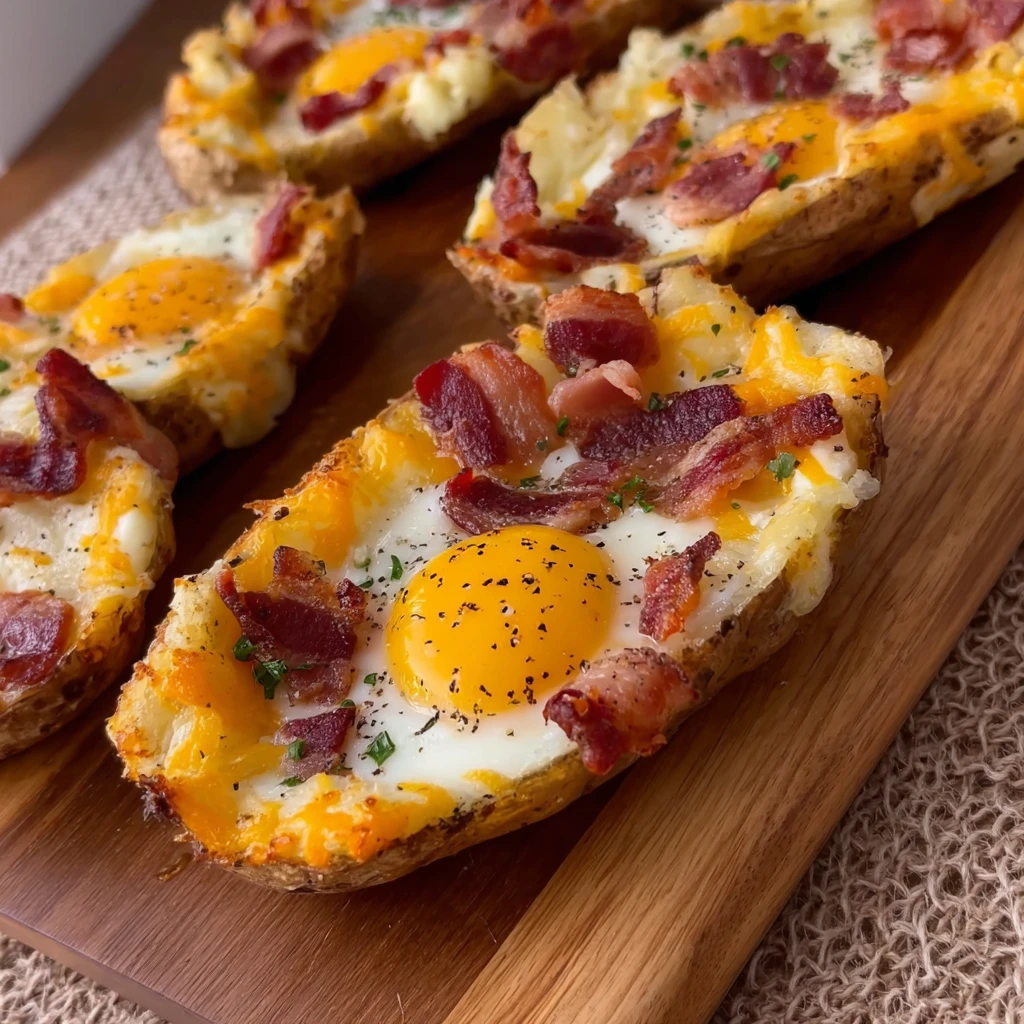 Twice Baked Loaded Breakfast Potatoes 🤎