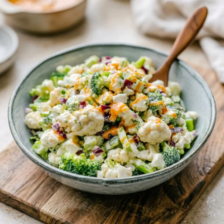Broccoli Cauliflower Salad with Honey Lemon Dressing
