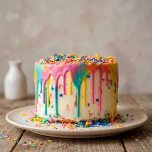Chaos Cake with Abstract Frosting: A Whimsical Delight