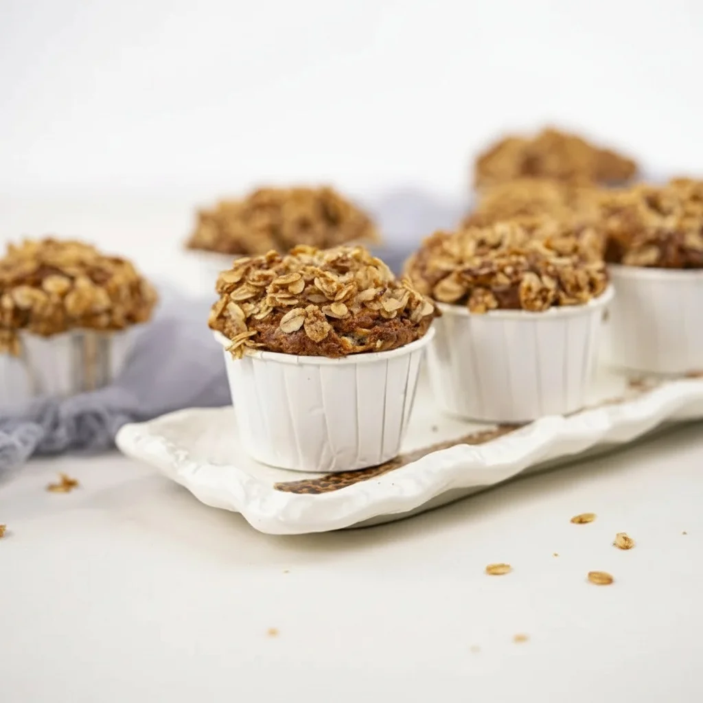 Healthy Banana Oatmeal Muffins