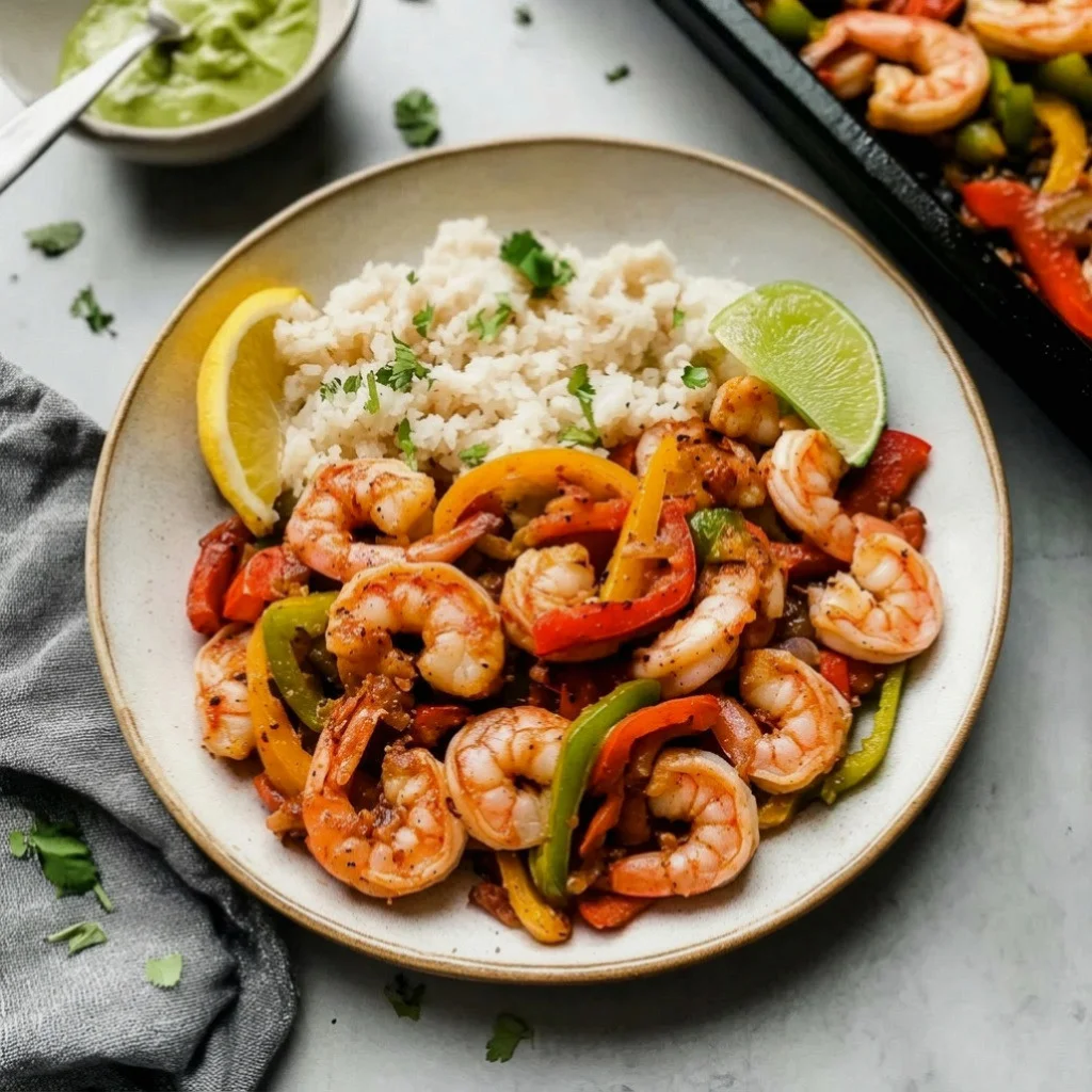 Sheet Pan Shrimp Fajitas