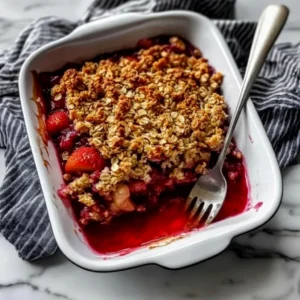 Strawberry Rhubarb Crisp: A Comforting Delight Awaits