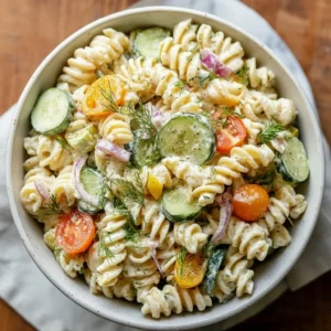 Zesty Simple Dill Pickle Pasta Salad for Summer Fun
