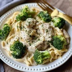 Crockpot Chicken Broccoli Alfredo