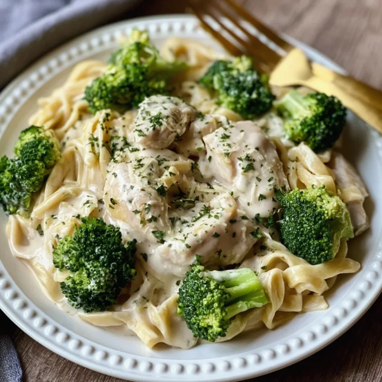 Crockpot Chicken Broccoli Alfredo