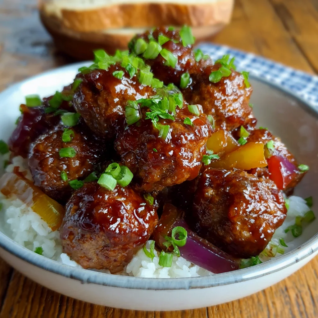 Crockpot Sweet & Sour Meatballs