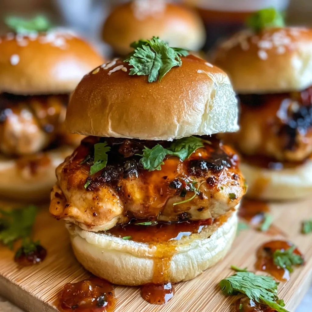 Honey Smoky Pepper Garlic Chicken Sliders