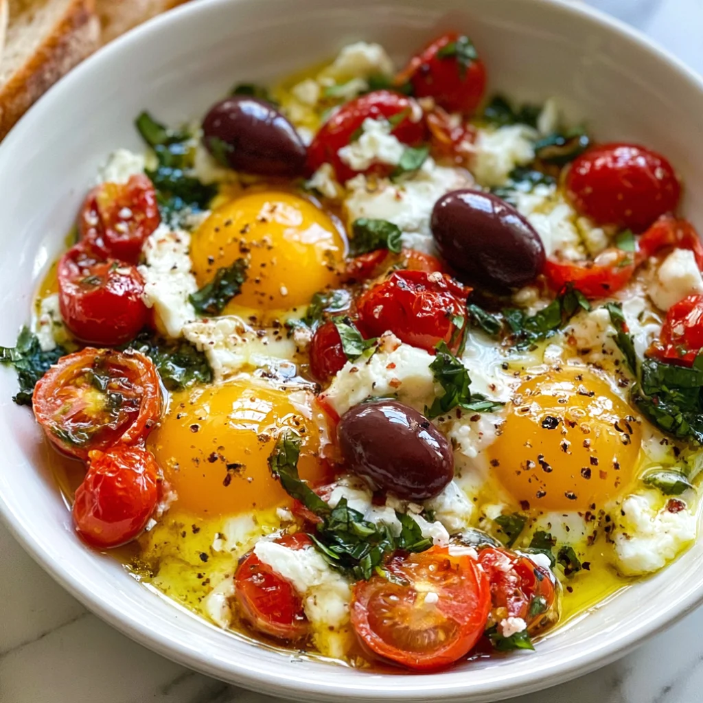 Mediterranean Baked Feta Eggs